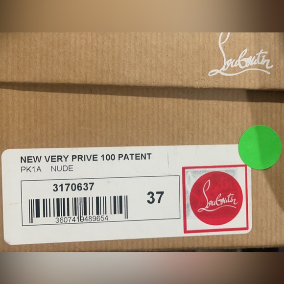 Christian Louboutin New Very Prive Patent 100 Nude Heels - Picture 12 of 16